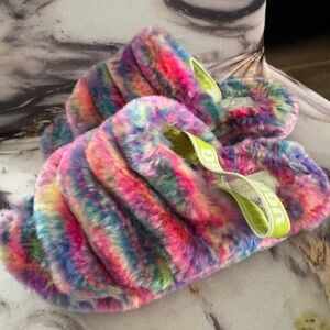 UGG Multicolor Fuzzy Kids Slippers